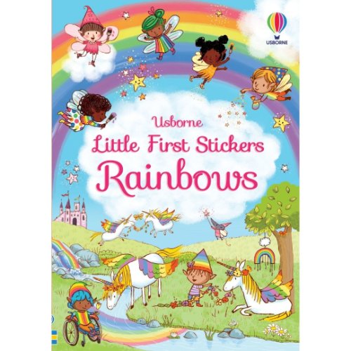 Carte pentru copii cu curcubeu - little first stickers rainbows