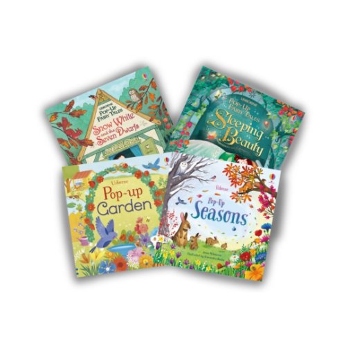 Pachet de carti pop-up fairy tail & season: snow white and seven dwarfs, sleeping beauty, garden, seasons