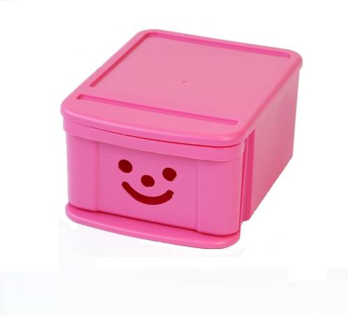Cutie jucarii copii, Trufi happy sd, mare, tip sertar, roz