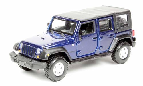 Bburago Jeep wrangler rubicon - albastru - 1:32