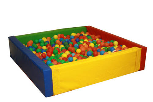 Loc de joaca tip piscina Trufi, din burete, multicolor, 200x230x33 cm