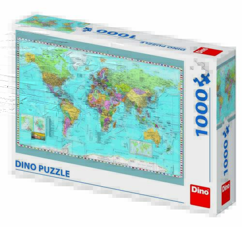 Dino Toys Puzzle - harta politica a lumii (1000 piese)