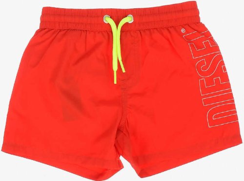 Diesel Kids logo print mbxsandy board shorts beachwear red
