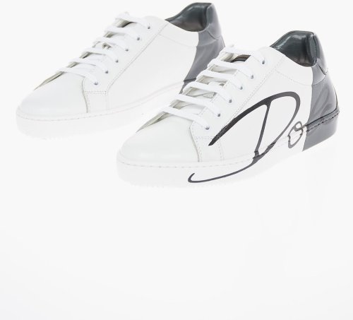 Dolce & Gabbana Kids leather dg king way maschio sneakers white