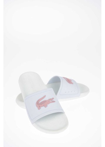 Lacoste rubber croco slipper white