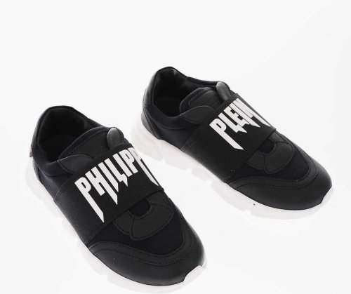 Philipp Plein est.1978 leather rock pp slip on sneaker with embossed logo black