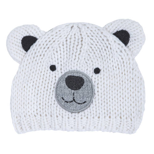 Caciula copii chicco, tricotata, alb, forma ursulet, 04545