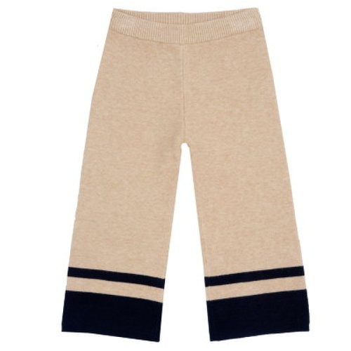 Pantaloni lungi copii chicco tricotati, bej cu model, 08914-65mc