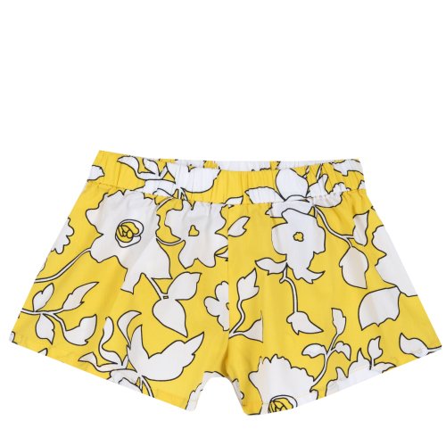 Pantaloni scurti copii chicco, galben cu model, 52996