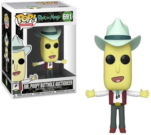 Figurina - rick and morty - mr. poopy butthole auctioneer | funko