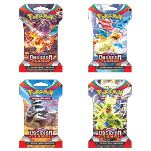 Joc de carti - pokemon tcg - obsidian flames sleeved booster - mai multe modele | the pokemon company
