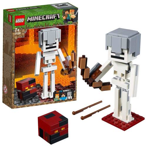 Jucarie - lego minecraft - schelet bigfig si cub din magma | lego