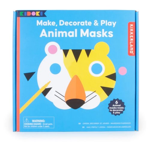 Kit decorativ - make, paint & play - animal mask | kikkerland
