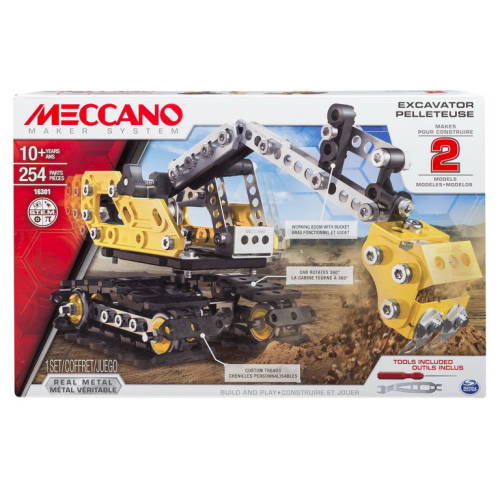 Masina - meccano kit 2 in 1 excavator buldozer | viva toys