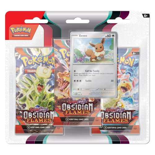 Pokemon trading card game: scarlet and violet - obsidian flames three booster blister - doua modele | the pokemon company