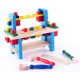 Banc de lucru din lemn pentru copii - combines the tool - wood toys