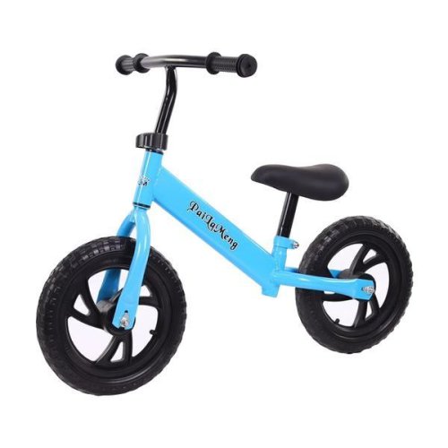 Bicicleta de echilibru pentru incepatori, bicicleta fara pedale pentru copii intre 2 si 5 ani, albastra, oem