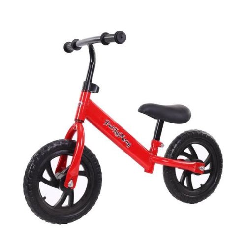 Nbw Bicicleta de echilibru pentru incepatori, bicicleta fara pedale pentru copii intre 2 si 5 ani, rosie