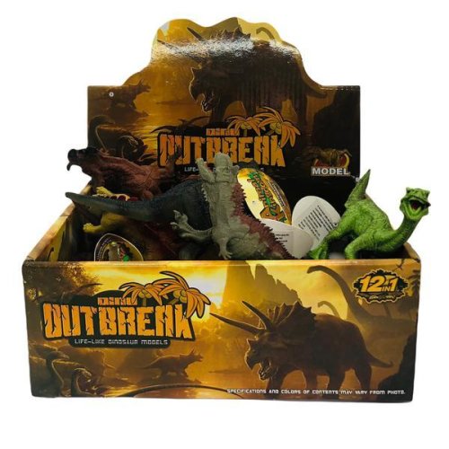 Cutie 12 minifigurine dinozauri preistorici, shop like a pro®, outbreak, multicolor