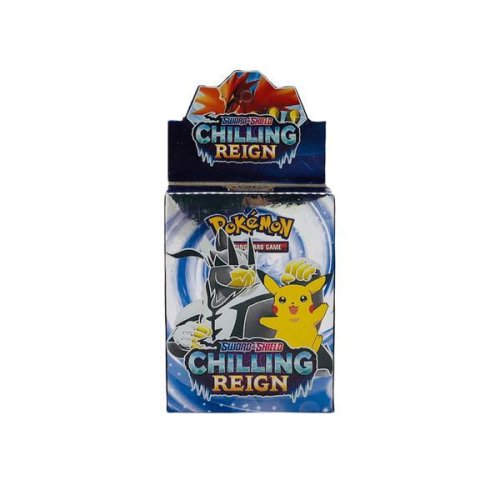 Joc de carti pokemon sword and shield, vivid voltage, 24 cartonase in limba engleza, m2, albastru/alb