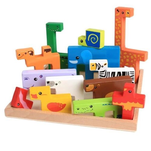 Oem Joc tetris animale din lemn 3d- animalute