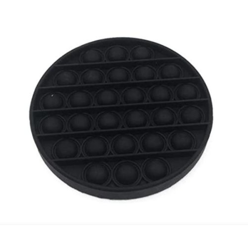 Jucarie antistres din silicon, pop it now, forma cerc negru, 13 cm - oem