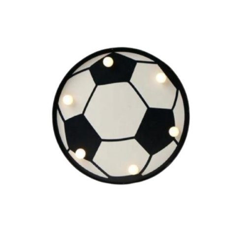 Lampa 6 leduri design minge fotbal pentru copii,alb-negru, 16 cm
