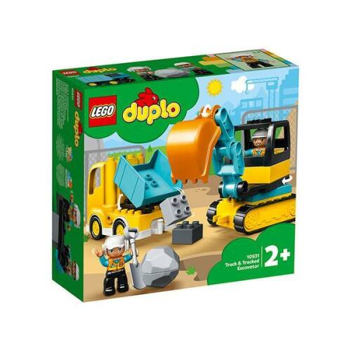 Lego duplo - camion si excavator pe senile