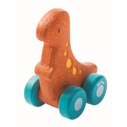 Plan Toys Masinuta de tras impins, culoare portocaliu - goki
