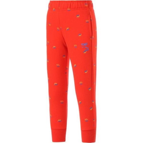 Pantaloni copii puma x tiny aop 53399532, 104 cm, rosu