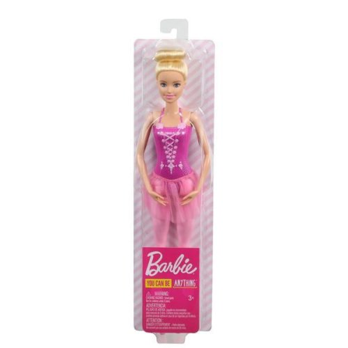Papusa barbie balerina blonda cu costum roz - mattel