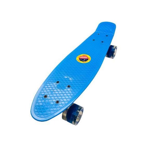 Penny board, 55 cm, roti silicon shop like a pro, albastru