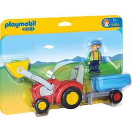 Playmobil 1.2.3 - tractor cu remorca
