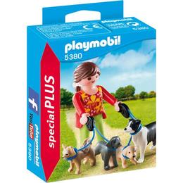 Playmobil figurines - femeia cu catelusi la plimbare