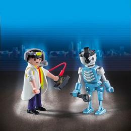 Playmobil figurines - om de stiinta si ingenioasa sa creatie robot.