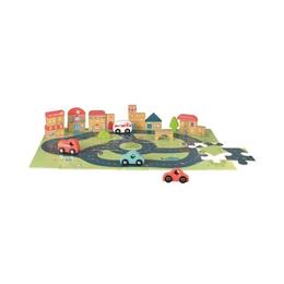 Puzzle gigant oras egmont, cu vehicule și cuburi