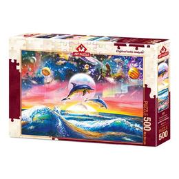 Heidi Puzzle universal dolphins, 500 piese