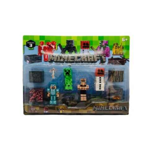 Oem Set 4 figurine minecraft si accesorii, m2, multicolor, +3
