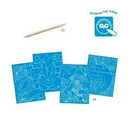 Set artizanat - 4 cartes a gratter, sea life. in adancul oceanului