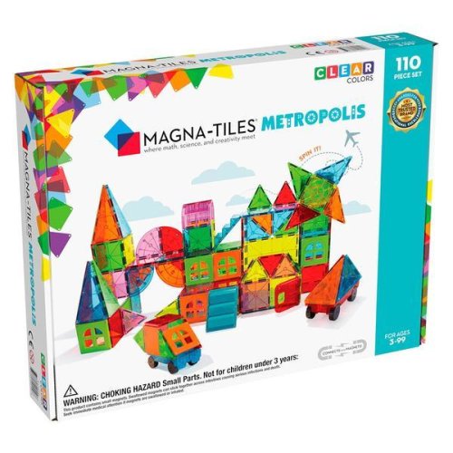 Set magnetic magna-tiles metropolis, 110 piese