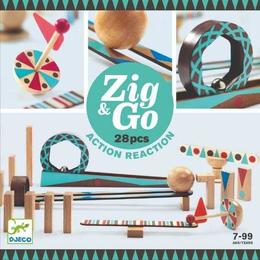 Zig & go - set de constructie trasee, 28 piese djeco