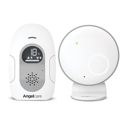 Angelcare - monitor digital cu sunet, wireless, bidirectional, cu comunicare in 2 sensuri, cu termometru si senzor de temperatura, alb