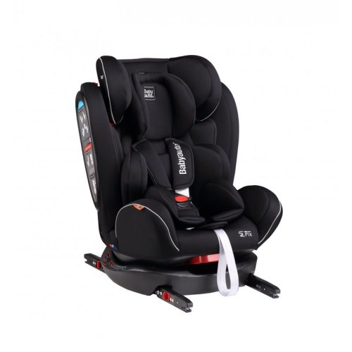 Babyauto - scaun auto copii noe fix, cu sistem dual isofix, 0-36 kg, negru/gri