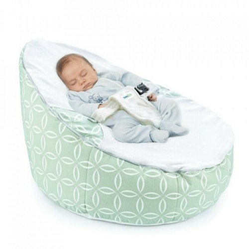 Babyjem - fotoliu pentru bebelusi cu ham de siguranta baby bean bed (culoare: verde)