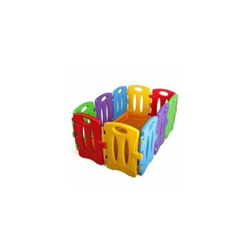 Bj plastik - tarc de joaca pentru copii, modular, colorful nest, 130 x 85 x 60 cm, 10 piese, multicolor