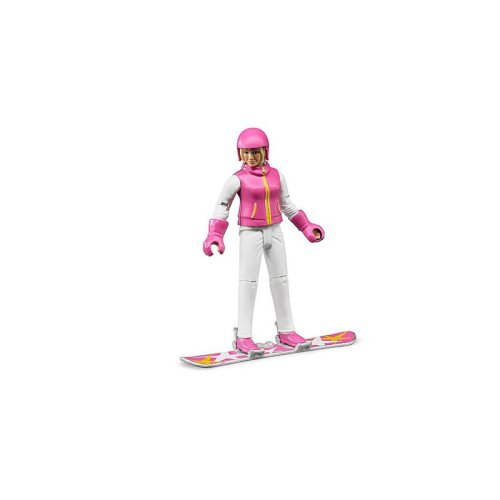 Bruder - figurina femeie , cu snowboard