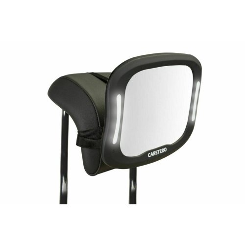 Caretero - oglinda cu lumini led, pentru observarea copilului, cu unghi larg de vizualizare, cu telecomanda, 29x20x7.5 cm, negru