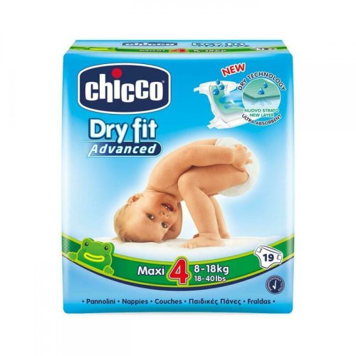 Chicco - scutece dry fit advanced maxi, nr.4, 8-18kg, 19buc