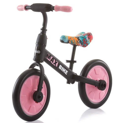 Chipolino - bicicleta cu pedale,bicicleta fara pedale max bike, 10 \' , cu roti ajutatoare, roz, resigilat