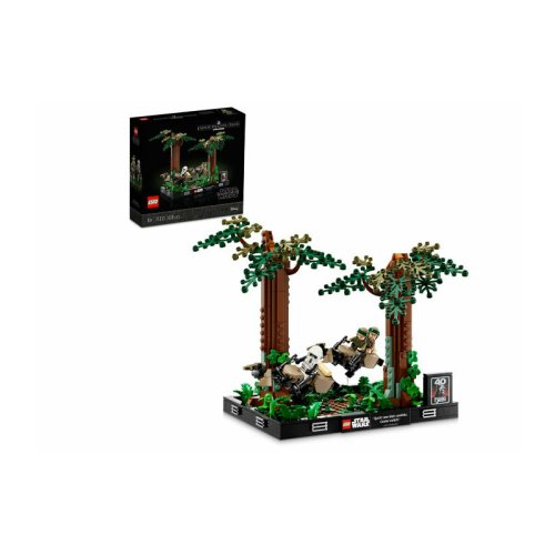 Lego Diorama urmarire cu speederul pe endor